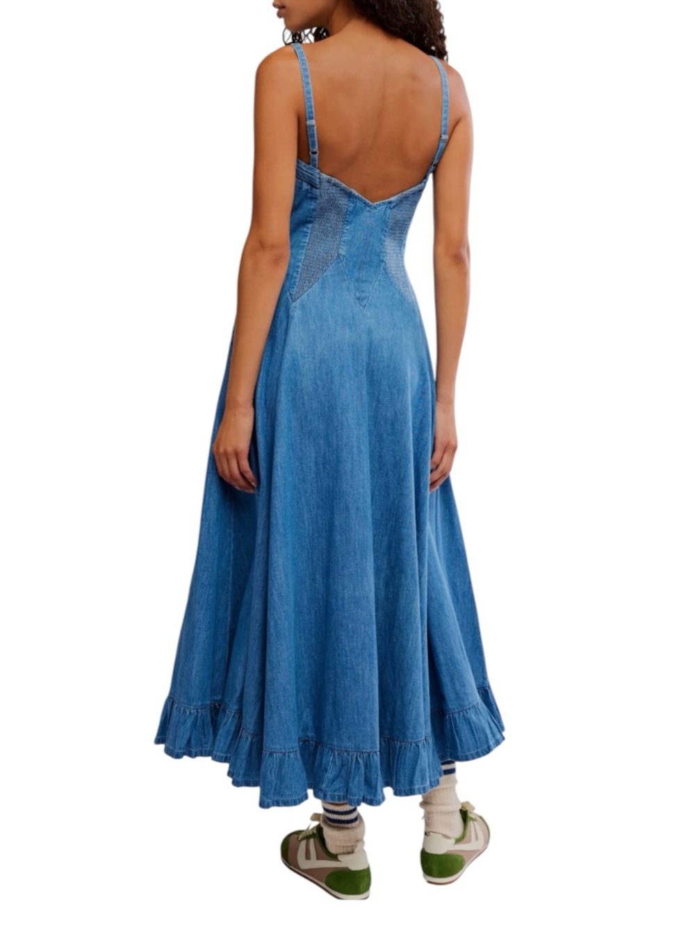 Free People Another Season Denim Midi Dress - Picture 2 of 9